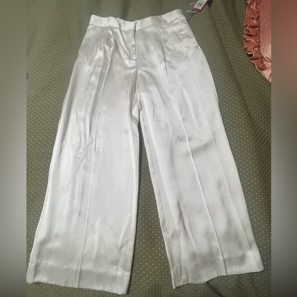 Vince Camuto Pants - Vince Camuto Womens Pleated-Waist Casual Wide Leg Pants, Pearl Ivory, Size 8